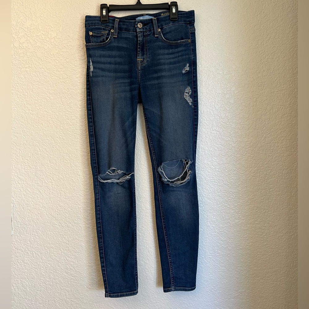 7 For All Mankind (b-air) The Ankle Skinny Jeans Size Women’s 24